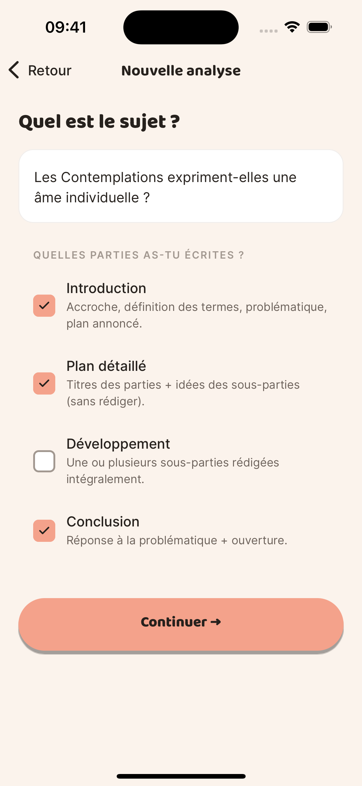 Écran de scan : les pages photographiées de la copie